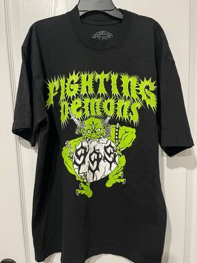 Vlone “Fighters Records” Graphic Tee (M) – Black/Neon Green – Streetwear – NWOT